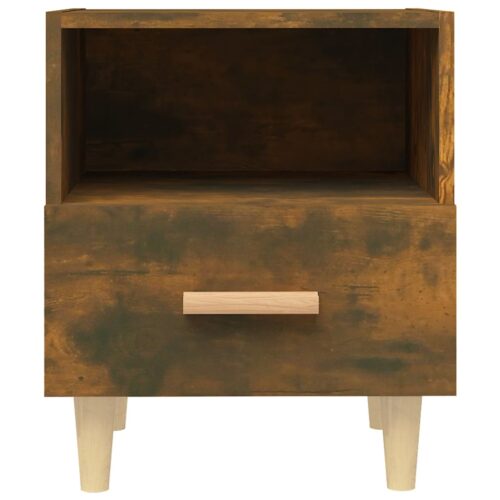 Bedside Cabinets 2pcs Smoked Oak 40x35x47cm - Image 4