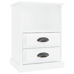 Bedside Cabinet High Gloss White 43x36x60cm