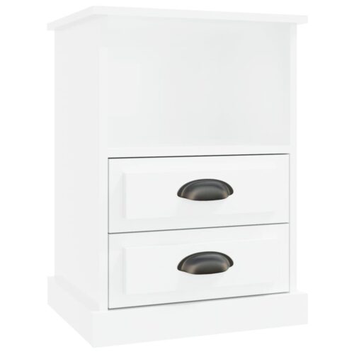 Bedside Cabinet High Gloss White 43x36x60cm