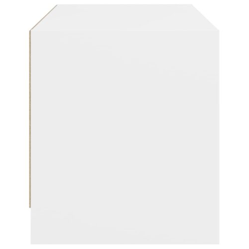 TV Cabinet with Glass Doors White 68x37x42cm - Image 7