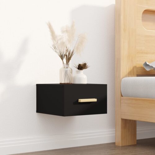 Wall-mounted Bedside Cabinets 2pcs Black 35x35x20cm - Image 3