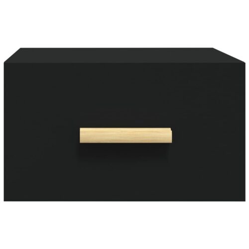 Wall-mounted Bedside Cabinets 2pcs Black 35x35x20cm - Image 5