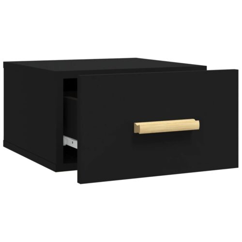 Wall-mounted Bedside Cabinets 2pcs Black 35x35x20cm - Image 7