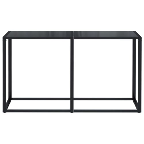 Console Table Black 140x35x75.5cm Tempered Glass - Image 3