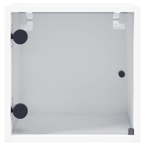 Bedside Cabinets with Glass Doors 2pcs White 35x37x35cm - Image 7