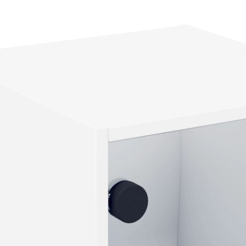 Bedside Cabinets with Glass Doors 2pcs White 35x37x35cm - Image 10