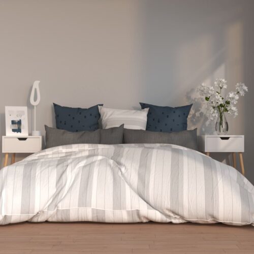 Bedside Cabinets 2pcs White 40x40x56cm Engineered Wood - Image 12