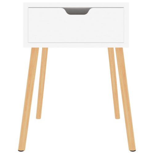 Bedside Cabinets 2pcs White 40x40x56cm Engineered Wood - Image 3