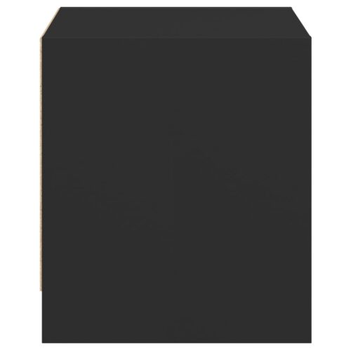 Bedside Cabinets with Glass Doors 2pcs Black 35x37x42cm - Image 8