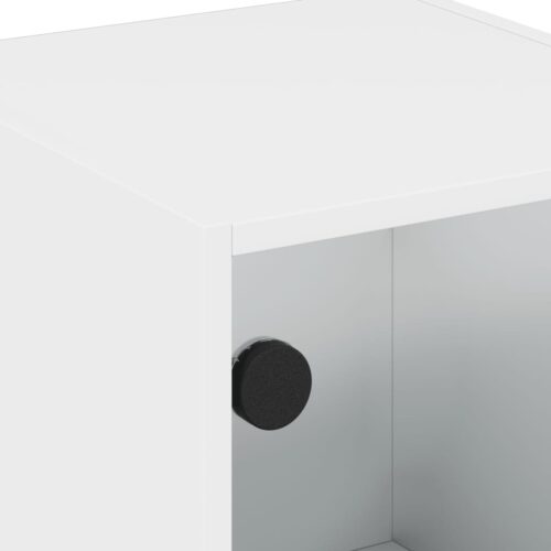 Bedside Cabinets with Glass Doors 2pcs White 35x37x42cm - Image 10