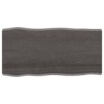Table Top Dark Brown 100x50x2cm Treated Solid Wood Oak DIY Desk Panel Board