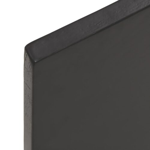 Table Top Dark Brown 100x50x2cm Treated Solid Wood Oak DIY Desk Panel Board - Image 4