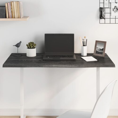 Table Top Dark Brown 100x50x2cm Treated Solid Wood Oak DIY Desk Panel Board - Image 7