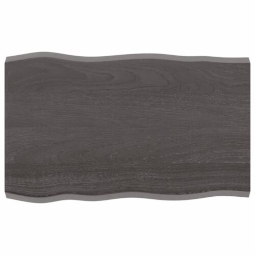 Table Top Dark Brown 80x50x(2-4)cm Treated Solid Wood DIY Desk Panel Board