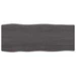 Table Top Dark Brown 100x40x(2-4)cm Treated Solid Wood DIY Desk Panel Board