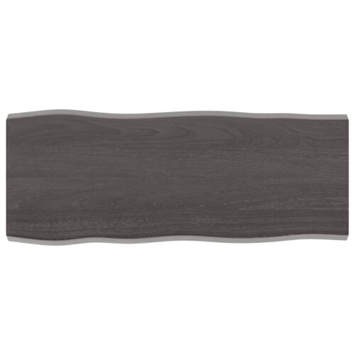 Table Top Dark Brown 100x40x(2-4)cm Treated Solid Wood DIY Desk Panel Board