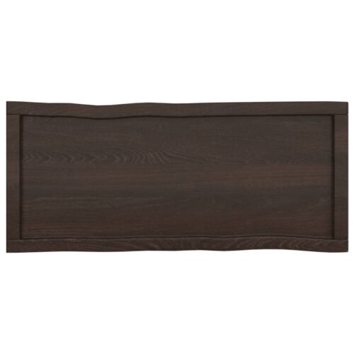 Table Top Dark Brown 100x40x(2-4)cm Treated Solid Wood DIY Desk Panel Board - Image 3