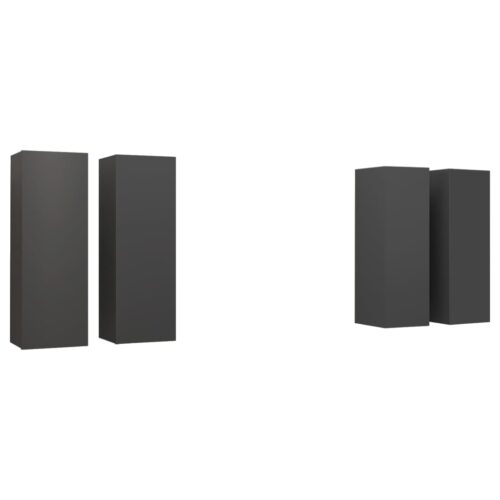 TV Cabinets 4pcs Grey 30.5x30x90cm Engineered Wood - Image 2