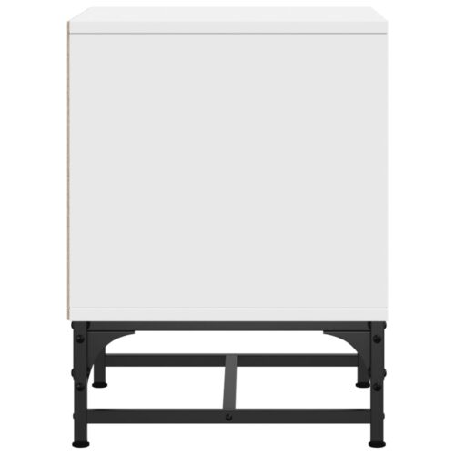 Bedside Cabinets with Glass Doors 2pcs White 35x37x50cm - Image 8