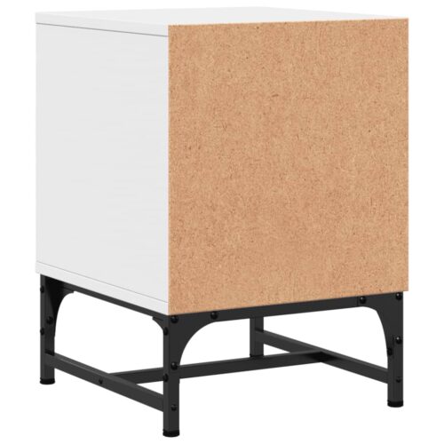 Bedside Cabinets with Glass Doors 2pcs White 35x37x50cm - Image 9