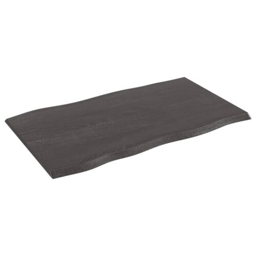 Table Top Dark Brown 100x60x2cm Treated Solid Wood Oak DIY Desk Panel Board - Image 2