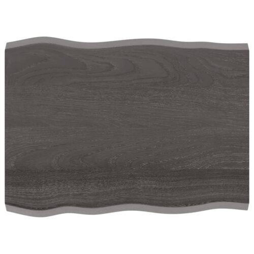 Table Top Dark Brown 80x60x(2-4)cm Treated Solid Wood DIY Desk Panel Board