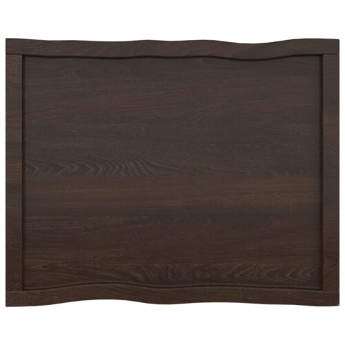 Table Top Dark Brown 80x60x(2-4)cm Treated Solid Wood DIY Desk Panel Board - Image 3