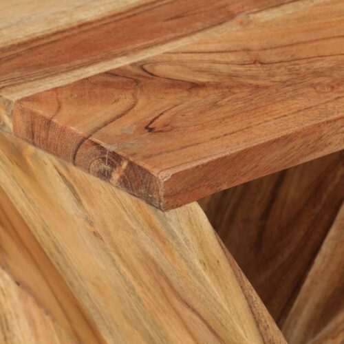 Side Table 35x35x55cm Solid Wood Acacia - Image 4