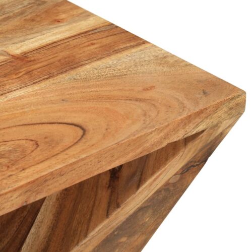 Side Table 35x35x55cm Solid Wood Acacia - Image 5