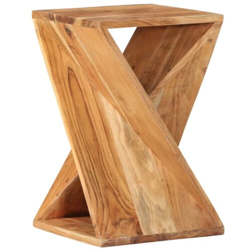 Side Table 35x35x55cm Solid Wood Acacia - Image 10