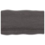 Table Top Dark Brown 100x60x(2-4)cm Treated Solid Wood DIY Desk Panel Board