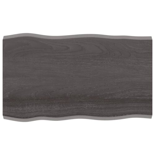 Table Top Dark Brown 100x60x(2-4)cm Treated Solid Wood DIY Desk Panel Board