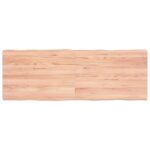 Table Top Light Brown 140x50x(2-4)cm Treated Solid Wood DIY Desk Panel Board