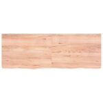 Table Top Light Brown 140x50x4cm Treated Solid Wood Oak DIY Desk Panel Board