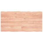 Table Top Light Brown 120x60x(2-4)cm Treated Solid Wood DIY Desk Panel Board
