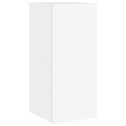 3-Piece TV Wall Cabinets with LED Lights White - Image 8