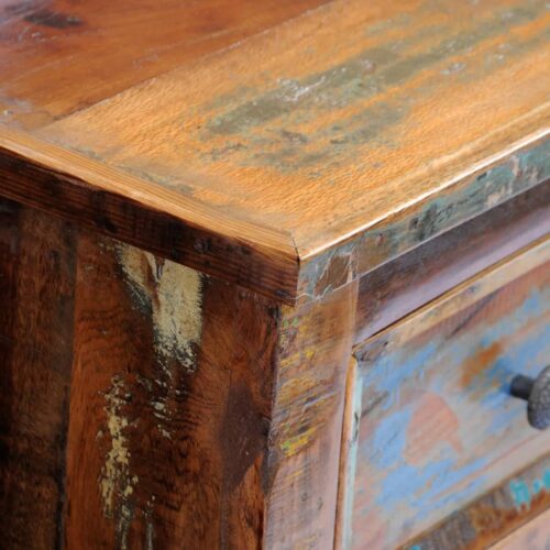 Nightstand with 2 Drawers Solid Reclaimed Wood - Image 9