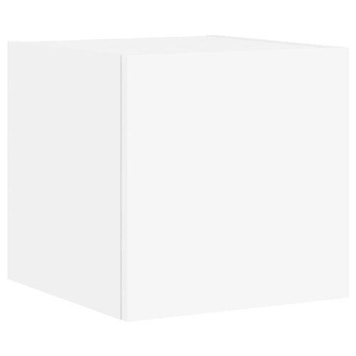 4-Piece TV Wall Cabinets with LED Lights White - Image 8