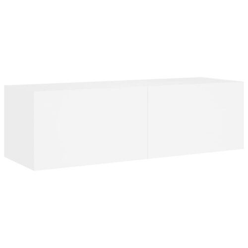 4-Piece TV Wall Cabinets with LED Lights White - Image 10