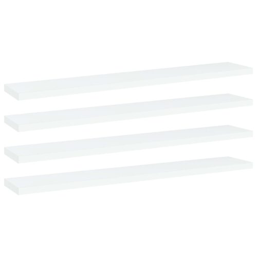 Bookshelf Boards 4pcs White 60x10x1.5cm Engineered Wood