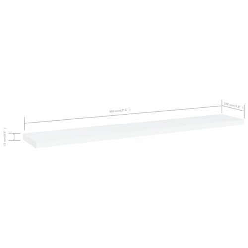 Bookshelf Boards 4pcs White 60x10x1.5cm Engineered Wood - Image 5