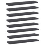 8pcs Wooden Bookshelf Boards DIY Shelf Cabinet Replacement Parts Grey 40x10x1.5cm