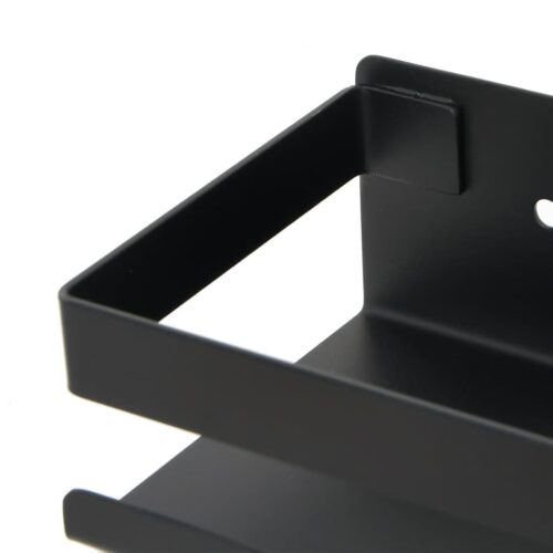 Wall-Mounted Bathroom Caddy Shower Bath Storage Rack Shelf Organizer Matt Black - Image 7