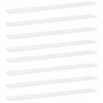 Bookshelf Boards 8pcs White 80x10x1.5cm Engineered Wood