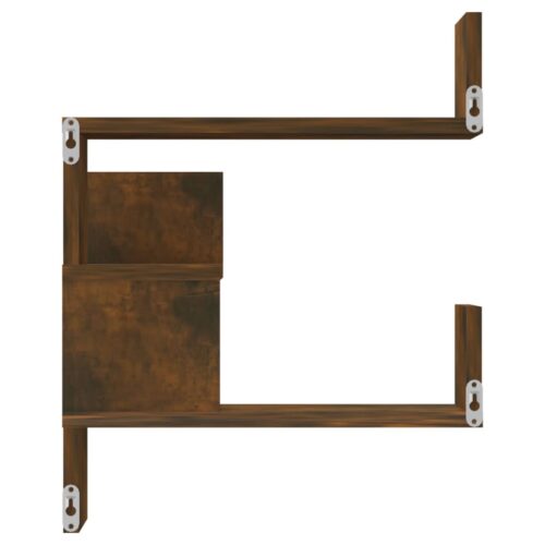 Wall Corner Shelves 2pcs Smoked Oak 40x40x50cm Engineered Wood - Image 5