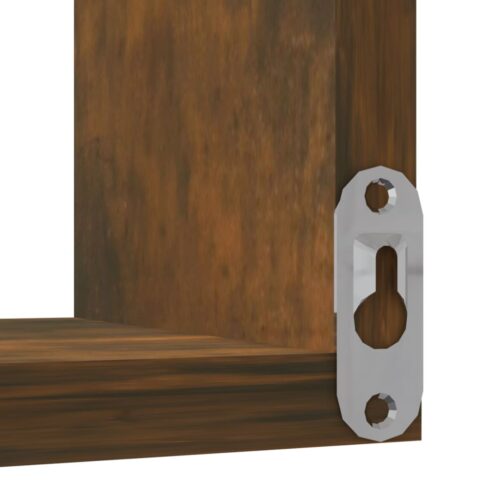 Wall Corner Shelves 2pcs Smoked Oak 40x40x50cm Engineered Wood - Image 6