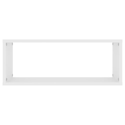 Wall Cube Shelves 2pcs White 60x15x23cm Engineered Wood - Image 5