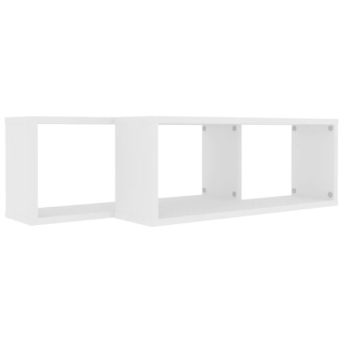 Wall Cube Shelves 2pcs White 60x15x23cm Engineered Wood - Image 7