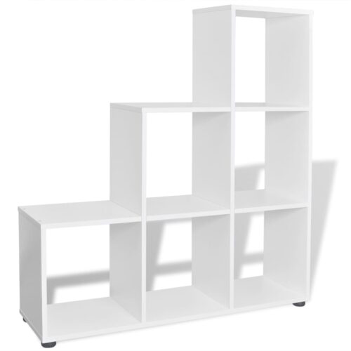 Staircase Bookcase/Display Shelf 107cm White - Image 4