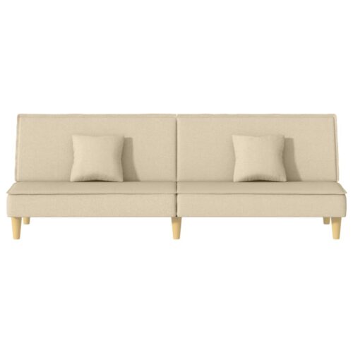 Sofa Bed Cream Fabric - Image 4